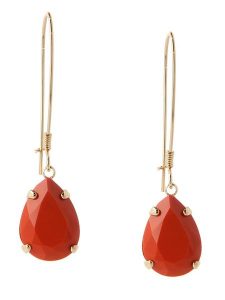 Otazu Pozłacane kolczyki z kryształami Swarovski rozmiar: onesize. Czerwone kolczyki Otazu, z kryształem, pozłacane. Za 110,95 zł.