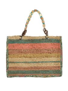 BLE Torebka w kolorze jasnobrązowo-zielonym - 35 x 30 x 15 cm rozmiar: onesize. Brązowe torebki klasyczne BLE, bez wzorów, z bawełny, bez dodatków. Za 147,65 zł.