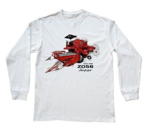 Bizon Super — bluzka z długim rękawem (Rozmiar: S (dorosła); Kolor koszulki: biały; Rodzaj nadruku: Bizon). Białe bluzki nikiniki, s, bez wzorów, z bawełny, biznesowe, bez kołnierzyka, bez ramiączek. Za 89,00 zł.
