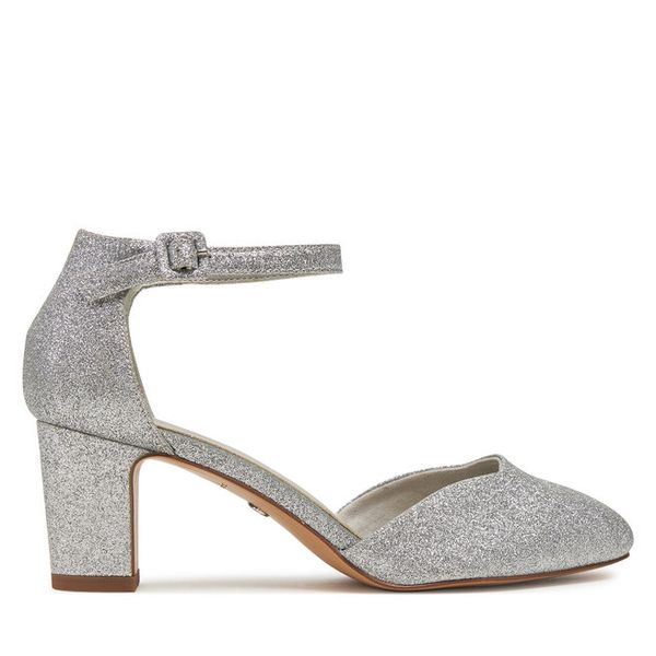 Czółenka Tamaris. Szare czółenka Tamaris, bez wzorów, bez obcasa, bez zapięcia. Za 219,99 zł.