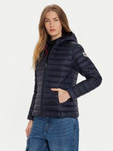 Jott Kurtka puchowa Cloe P000WDOW01 Granatowy Slim Fit. Niebieskie kurtki Jott, l, bez wzorów, z puchu, bez kaptura. Za 599,99 zł.