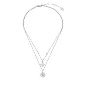Naszyjnik Guess. Szare naszyjniki Guess, srebrne. Za 349,99 zł.