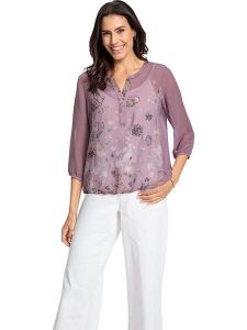 WITT WEIDEN Bluzka w kolorze jasnoróżowym rozmiar: 54. Różowe bluzki WITT WEIDEN, bez wzorów, bez kołnierzyka, bez ramiączek. Za 74,46 zł.