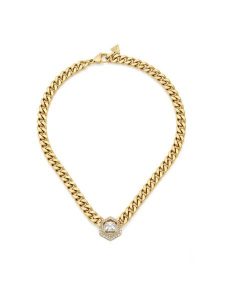 Guess Naszyjnik JUBN06 185JW Złoty. Żółte naszyjniki Guess, ze stali. Za 420,99 zł.