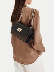 Nine West Torebka CEO-Nyxa-KY219 Czarny. Czarne torebki klasyczne Nine West, bez wzorów, z materiału, bez dodatków. Za 179,99 zł.