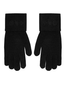 Guess Rękawiczki Damskie AW5405 POL02 Czarny. Czarne rękawiczki Guess, z aplikacjami, z dzianiny. Za 119,99 zł.