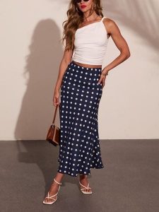 Milan Kiss Spódnica w kolorze granatowym rozmiar: L. Niebieskie spódnice Milan Kiss, l, bez wzorów, maxi. Za 184,95 zł.