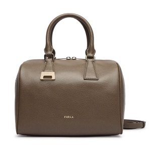 Torebka Furla. Brązowe kuferki Furla, bez wzorów, bez dodatków. Za 1 709,00 zł.
