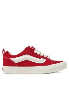 Vans Tenisówki Knu Skool VN000D75BOP1 Czerwony. Czerwone trampki Vans, bez wzorów, ze skóry, bez zapięcia. Za 219,99 zł.