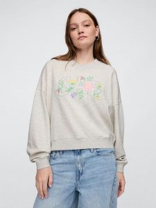GAP Bluza w kolorze szarym rozmiar: M. Szare bluzy GAP, m, bez wzorów, bez kaptura. Za 109,78 zł.