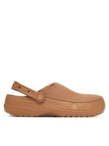 Crocs Klapki Classic Crafted Clog 211354 Beżowy. Brązowe klapki Crocs, bez wzorów, z tworzywa sztucznego, bez obcasa. Za 259,99 zł.