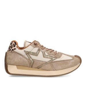Buty CETTI C1375SRA Złoty. Brązowe buty sportowe QUERCETTI, bez wzorów, ze skóry, bez zapięcia. Za 366,99 zł.