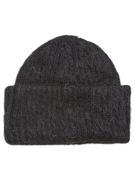 MOSS COPENHAGEN Czapka "Annalisa" w kolorze czarnym rozmiar: onesize. Czarne czapki Moss Copenhagen, bez wzorów, z materiału. Za 148,26 zł.