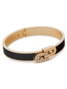 Furla Bransoletka Arch Double WJ00087-N79000-H7200-1-007-20-CN-L Czarny. Czarne bransoletki Furla, metalowe. Za 389,99 zł.