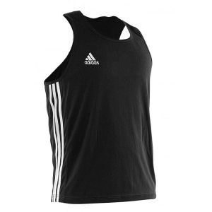 Tank top adidas Aiba. Czarne topy ADIDAS, l, bez wzorów, sportowe, bez kołnierzyka, bez ramiączek. Za 133,00 zł.