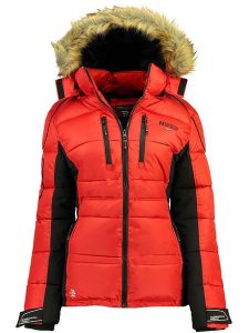 Geographical Norway Kurtka zimowa "Bersil" w kolorze czerwonym rozmiar: XL. Czerwone kurtki Geographical Norway, na zimę, xl, bez wzorów, z puchu, bez kaptura. Za 300,68 zł.