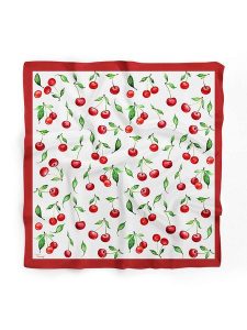 Lucky Bees Chusta w kolorze biało-czerwonym - 55 x 55 cm rozmiar: onesize. Białe apaszki i chusty Lucky Bees, bez wzorów, z materiału. Za 74,63 zł.