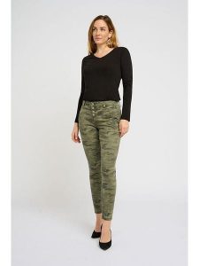 Cream Dżinsy "Penora" - Slim fit - w kolorze khaki rozmiar: W30. Brązowe jeansy Cream, z aplikacjami, ze skóry, z podwyższonym stanem. Za 149,31 zł.