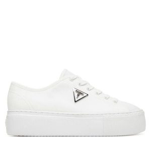 Trampki Guess. Białe trampki Guess, z aplikacjami, bez zapięcia. Za 349,99 zł.