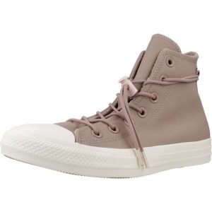 Buty CONVERSE CHUCK TAYLOR ALL STAR HI BITE THE DUST Rose. Czerwone trampki Converse, bez wzorów, ze skóry, bez zapięcia. Za 278,99 zł.