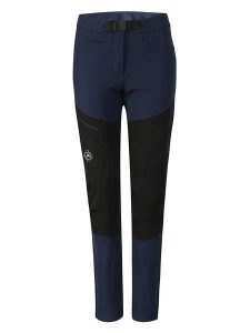 Alpine Pro Spodnie softshellowe "Akana" w kolorze granatowym rozmiar: 38. Niebieskie spodnie dresowe Alpine Pro, bez wzorów, z materiału, outdoorowe. Za 272,95 zł.