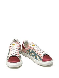 Goby Skórzane sneakersy w kolorze bordowym ze wzorem rozmiar: 39. Czerwone trampki Goby, bez wzorów, bez zapięcia. Za 267,92 zł.