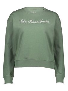 Pepe Jeans Bluza w kolorze zielonym rozmiar: L. Zielone bluzy Pepe Jeans, l, bez wzorów, z jeansu, bez kaptura. Za 113,63 zł.