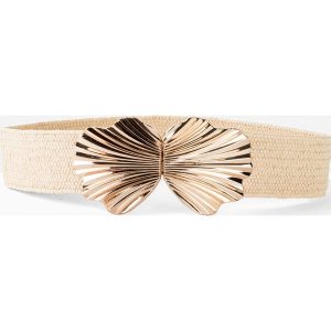 Pasek ze stretchem. Brązowe paski bonprix, bez wzorów, eleganckie. Za 74,99 zł.