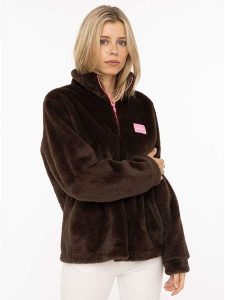 Zwillingsherz Bluza polarowa w kolorze brązowym rozmiar: XXL. Brązowe bluzy Zwillingsherz, xxl, bez wzorów, z polaru, bez kaptura. Za 123,45 zł.