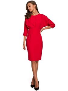 Stylove Sukienka w kolorze czerwonym rozmiar: S. Czerwone sukienki Stylove, s, bez wzorów, bez kołnierzyka, bez ramiączek, midi. Za 180,06 zł.