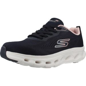 Buty SKECHERS GO WALK GLIDE STEP 2.0 KRIS Niebieski. Białe buty trekkingowe Skechers, z tkaniny, bez zapięcia. Za 407,99 zł.