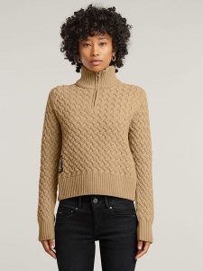 G-Star Sweter w kolorze beżowym rozmiar: S. Brązowe swetry oversize G-Star, s, bez wzorów, z wełny, bez ramiączek. Za 219,60 zł.