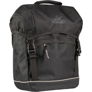 Pojedyncza Torba Rowerowa Travel 25 Litrów 32 X 42 X 19 Cm - Czarna. Czarne torby podróżne i sportowe GREENLANDS, bez wzorów, z materiału. Za 225,25 zł.