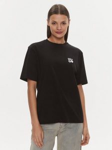 Hugo T-Shirt Dashire_4 50489198 Czarny Regular Fit. Czarne t-shirty Hugo, s, bez wzorów, z bawełny, bez kołnierzyka, bez ramiączek. Za 129,99 zł.