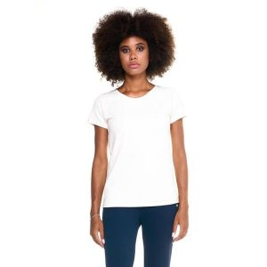 Damski t-shirt basic Leone z krótkim rękawem. Białe t-shirty LEONE 1947 APPAREL, l, bez wzorów, z tkaniny, bez kołnierzyka, bez ramiączek. W wyprzedaży za 77,40 zł.