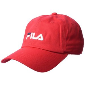 Czapka Fila Bangil. Czerwone czapki Fila, bez wzorów, sportowe. Za 49,99 zł.