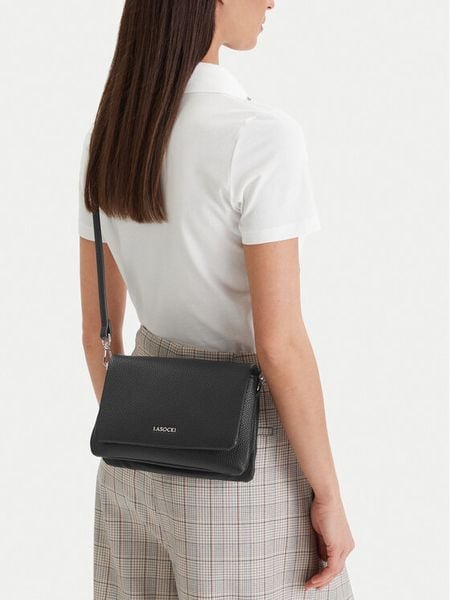 Lasocki Torebka CEO-LSK-X-003-07 Czarny. Czarne listonoszki Lasocki, bez wzorów, z materiału, bez dodatków. Za 159,99 zł.