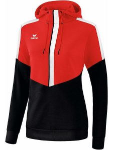 Erima Bluza "Squad" w kolorze czarno-czerwonym rozmiar: 40. Czarne bluzy Erima, bez wzorów, z kapturem. Za 94,45 zł.
