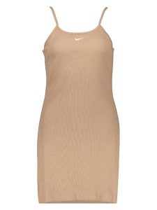 Nike Sukienka w kolorze beżowym rozmiar: M. Brązowe sukienki Nike, m, bez wzorów, bez kołnierzyka, bez ramiączek, mini. Za 99,95 zł.