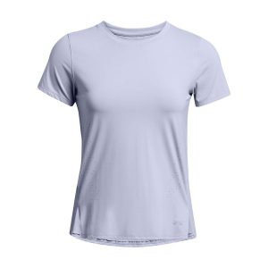 T-shirt damski Under Armour Launch Elite. Niebieskie t-shirty Under Armour, bez wzorów, z tkaniny, bez kołnierzyka, bez ramiączek. Za 294,50 zł.