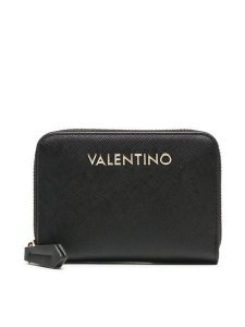 Valentino Portfel Zero VPS7B3137 Czarny. Czarne portfele Valentino, bez wzorów, ze skóry. Za 159,99 zł.
