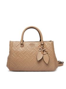 Guess Torebka Sally HWQG99 21060 Beżowy. Brązowe kuferki Guess, z aplikacjami, ze skóry, bez dodatków. Za 749,99 zł.