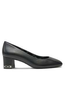 MICHAEL Michael Kors Czółenka June Flex Mid Pump 40T4JUMP1L Czarny. Czarne czółenka MICHAEL Michael Kors, bez wzorów, ze skóry, bez obcasa, bez zapięcia. Za 569,99 zł.