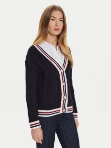 Motivi Kardigan M4266000721N Granatowy Regular Fit. Niebieskie kardigany Motivi, z syntetyku. Za 199,99 zł.