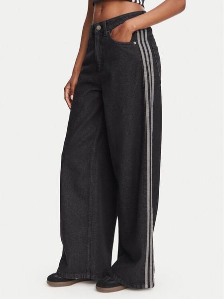Adidas Jeansy KQ6469 Czarny Oversize. Czarne jeansy ADIDAS, bez wzorów, z bawełny. Za 410,99 zł.
