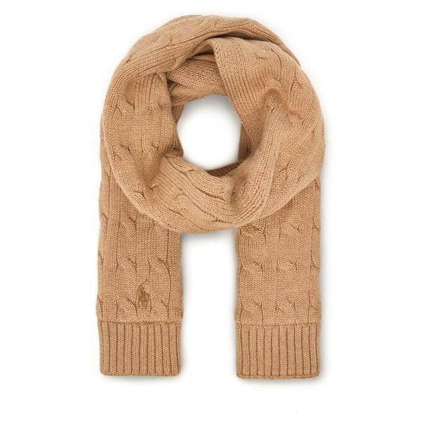 Szalik Polo Ralph Lauren. Brązowe szaliki Polo Ralph Lauren, bez wzorów. Za 289,99 zł.