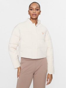 Guess Kurtka zimowa V3BL00 KBC00 Écru Regular Fit. Kurtki Guess, na zimę, xl, z aplikacjami, z syntetyku, bez kaptura. Za 519,99 zł.