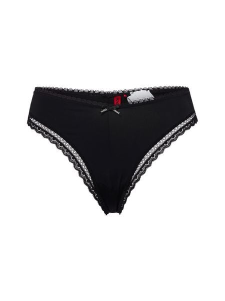 HUGO Stringi - Stringi Unique Kobiety czarny, M. Czarne stringi Hugo, bez wzorów, z materiału. Za 139,95 zł.