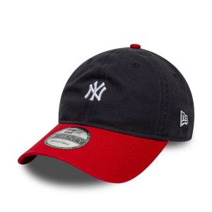 Czapka baseballowa New York Yankees New Era 9Twenty Mini Washed Contrast. Czerwone czapki New Era, bez wzorów, z bawełny. Za 136,10 zł.