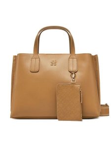 Tommy Hilfiger Torebka Th Distinct Mini Tote AW0AW17192 Brązowy. Brązowe torebki klasyczne TOMMY HILFIGER, bez wzorów, ze skóry, bez dodatków. Za 419,99 zł.